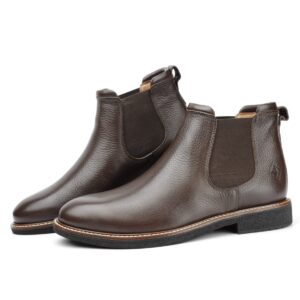 Botina Chelsea em Couro Cano Curto RF 104 Floter Café