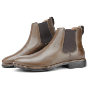 Botina Chelsea em Couro Cano Curto RF 101 Naturale Tabaco